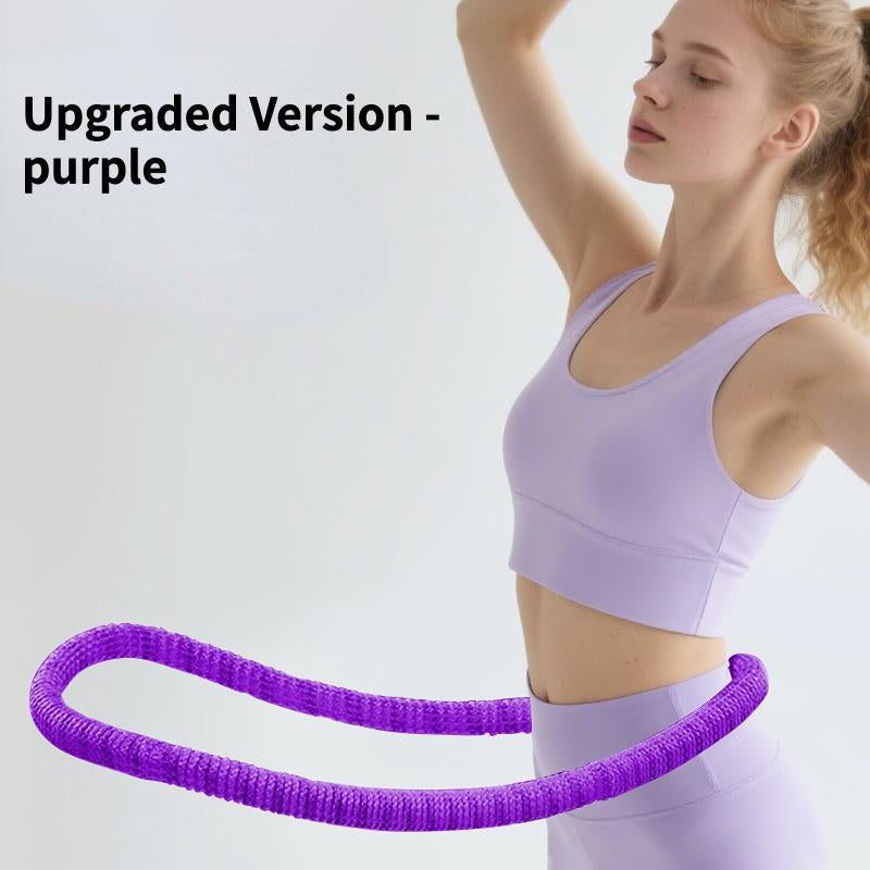 Ultra-Silent Soft Hula Hoop for Home Workout - Noise-Free Weighted Fitness Ring with Full Wrap Design