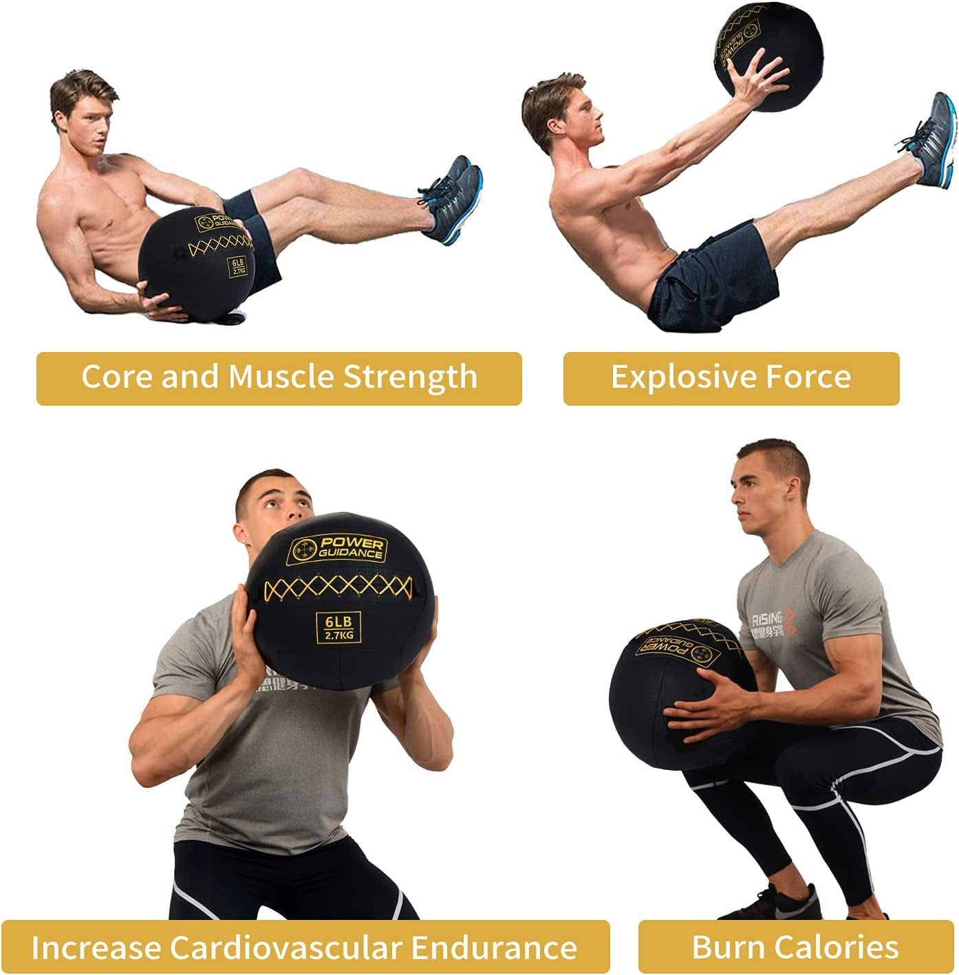 Textured Wall Ball, Slam Ball, Medicine Ball For Strength & Basics Exercises and Core Strength Training, Variety Weight Balls Perfect Matched Home Gym Exercises (25 Lb)