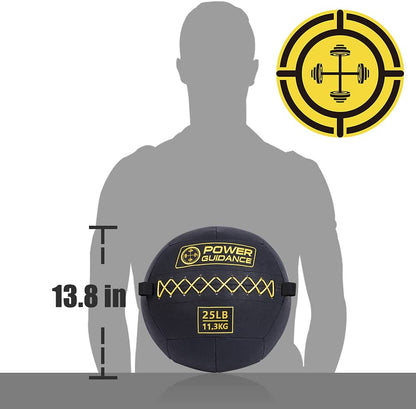 Textured Wall Ball, Slam Ball, Medicine Ball For Strength & Basics Exercises and Core Strength Training, Variety Weight Balls Perfect Matched Home Gym Exercises (25 Lb)