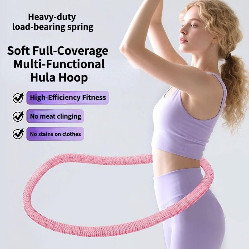 Ultra-Silent Soft Hula Hoop for Home Workout - Noise-Free Weighted Fitness Ring with Full Wrap Design