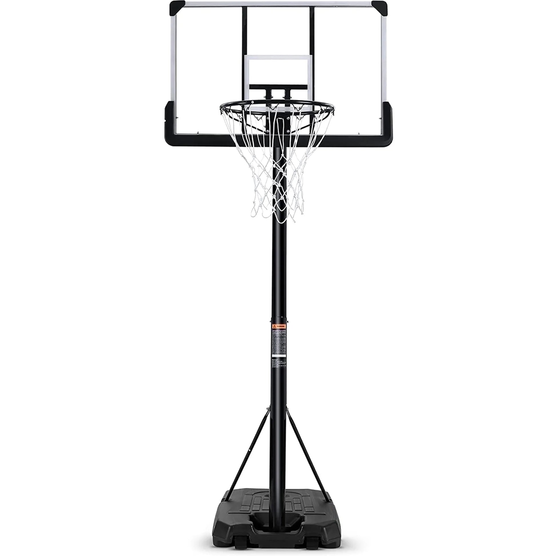 Portable Basketball Hoop Goal Basketball Hoop System Height Adjustable 7 Ft 6 in 10 Ft with 44 Inch Indoor Outdoor PVC Backboard Material