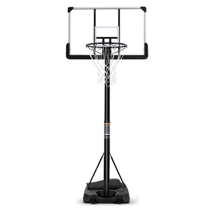 Portable Basketball Hoop Goal Basketball Hoop System Height Adjustable 7 Ft 6 in 10 Ft with 44 Inch Indoor Outdoor PVC Backboard Material
