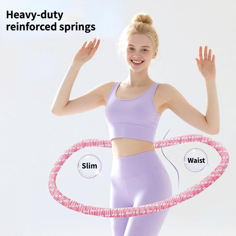 Ultra-Silent Soft Hula Hoop for Home Workout - Noise-Free Weighted Fitness Ring with Full Wrap Design