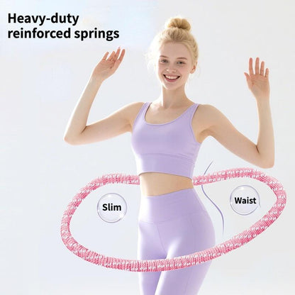 Ultra-Silent Soft Hula Hoop for Home Workout - Noise-Free Weighted Fitness Ring with Full Wrap Design
