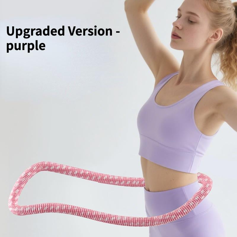 Ultra-Silent Soft Hula Hoop for Home Workout - Noise-Free Weighted Fitness Ring with Full Wrap Design
