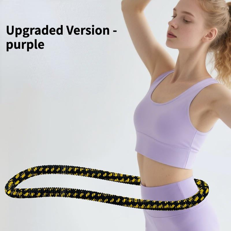 Ultra-Silent Soft Hula Hoop for Home Workout - Noise-Free Weighted Fitness Ring with Full Wrap Design