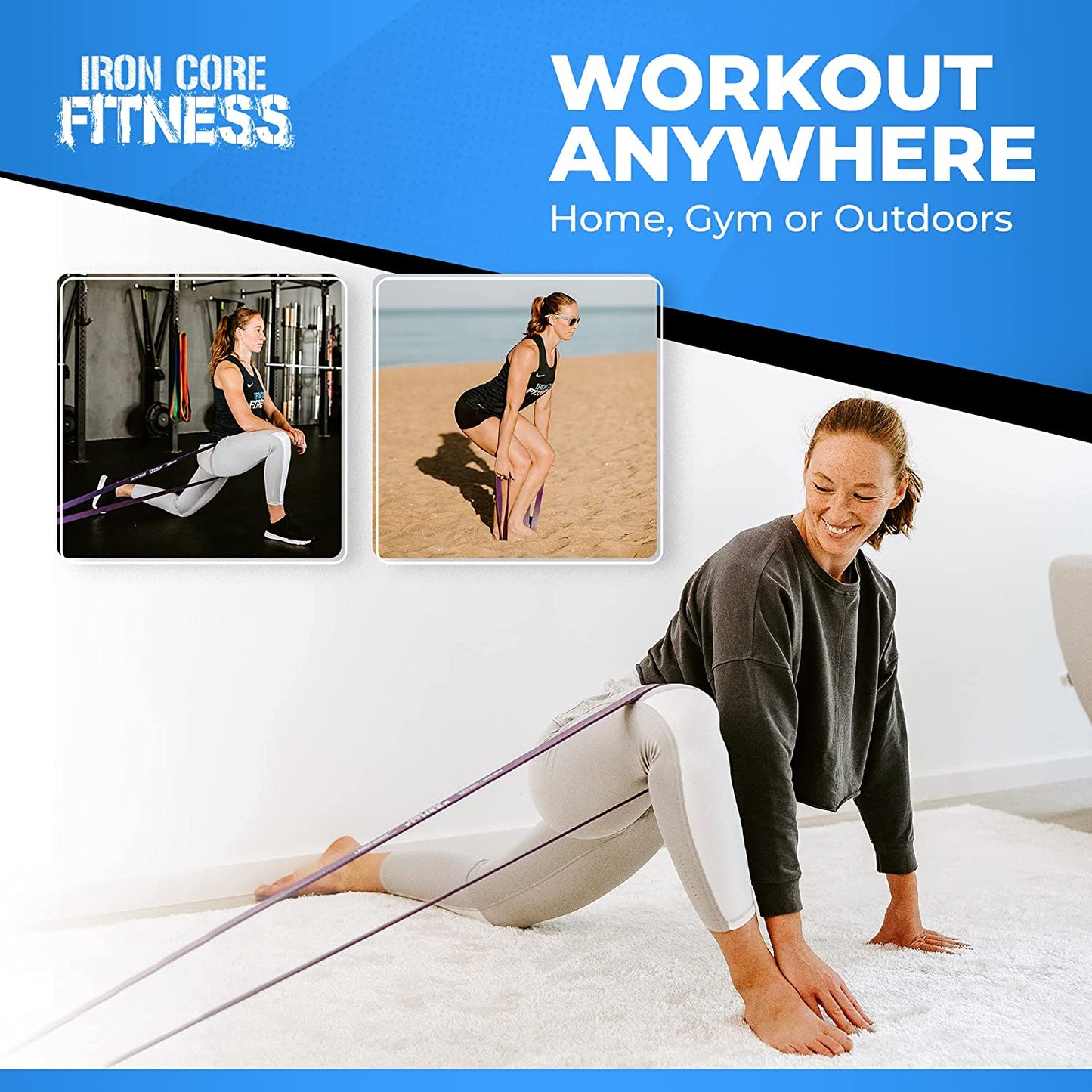 Pull up Assistance Resistance Bands - Long Loop Power Bands for Men and Women - Strength Power Flexibility Training at Home & Gym - Ebooks & Workout Chart Included by