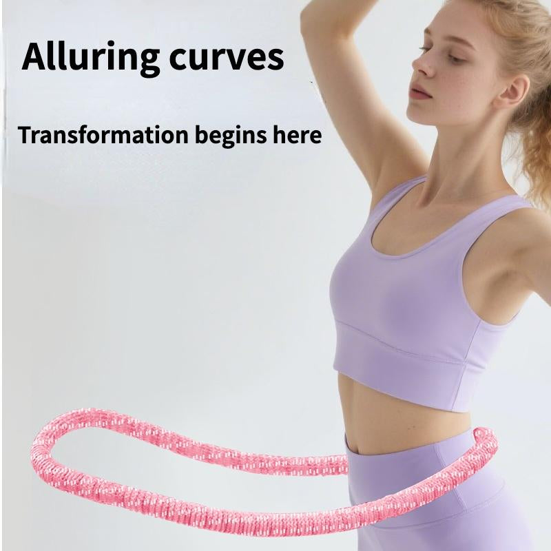 Ultra-Silent Soft Hula Hoop for Home Workout - Noise-Free Weighted Fitness Ring with Full Wrap Design